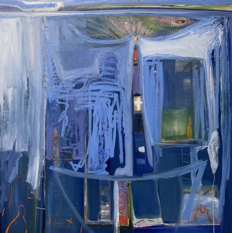 Jethro Jackson blue painting Jethro Jackson blue painting